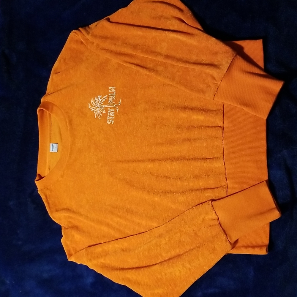 NWOT Orange textured sweater